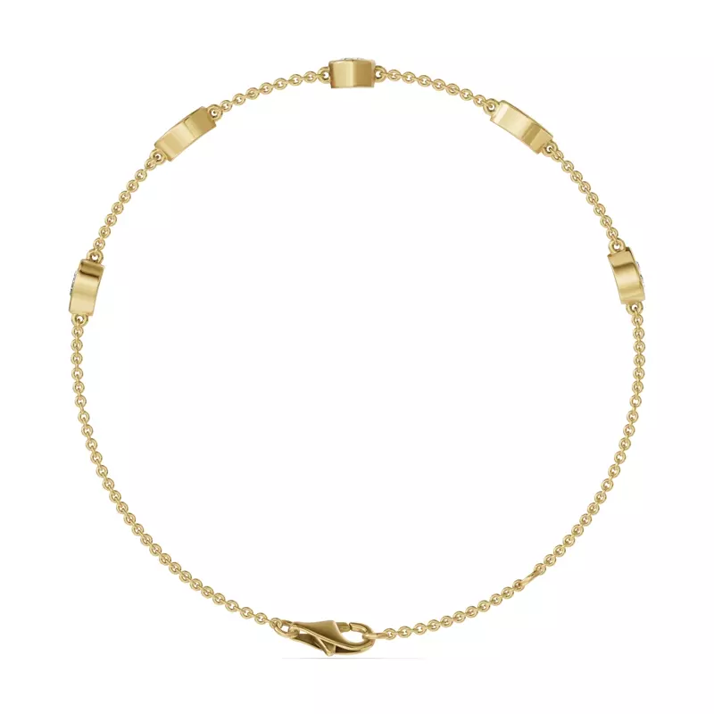 14K Yellow Gold Soluna Celeste Bracelet Lab Diamond Bracelet