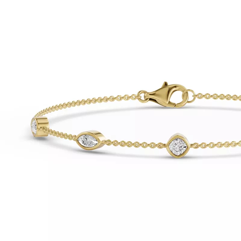 14K Yellow Gold Soluna Celeste Bracelet Lab Diamond Bracelet