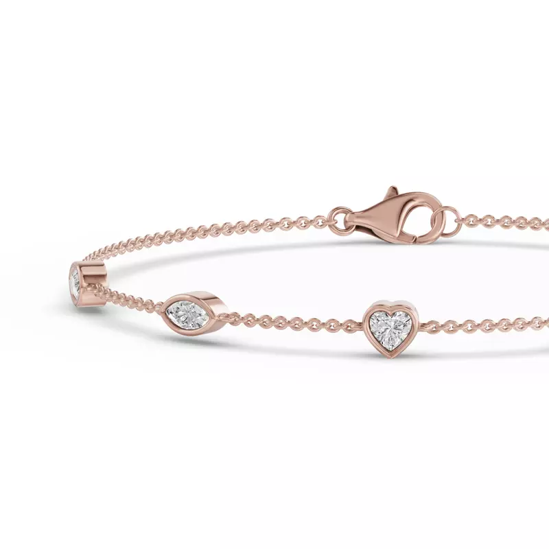 14K Rose Gold Soluna Lyria Lab Diamond Bracelet