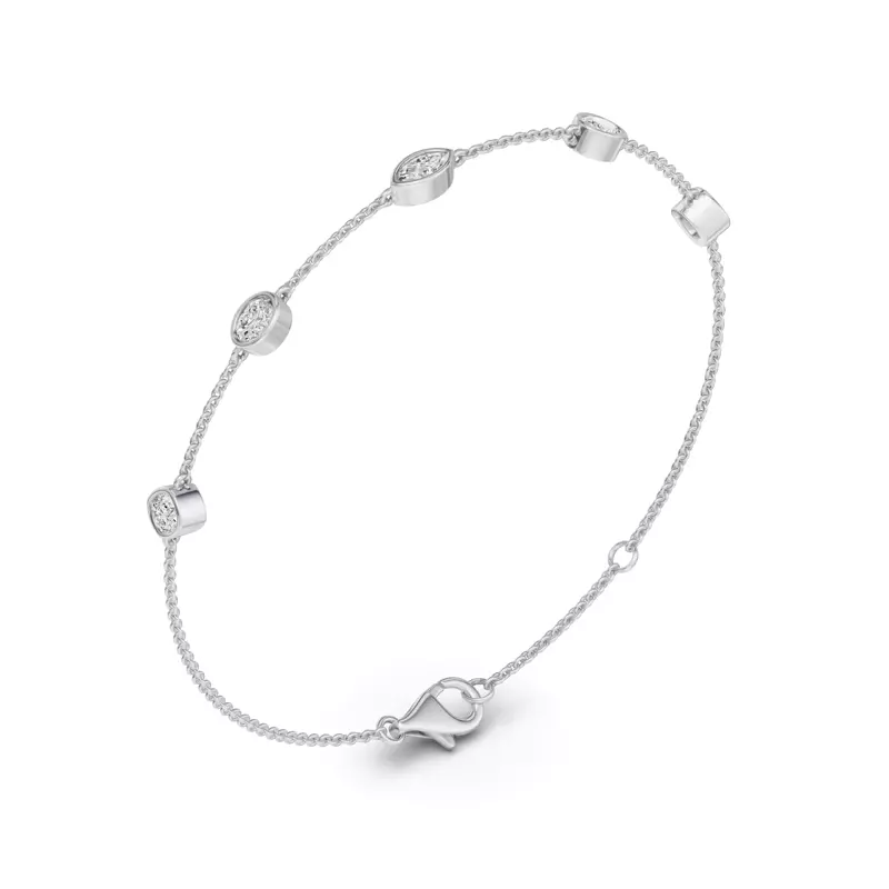 14K White Gold Soluna Elara Lab Diamond Bracelet