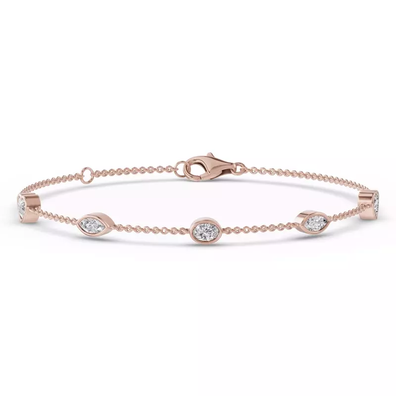 14K Rose Gold Soluna Lumira Lab Diamond Bracelet