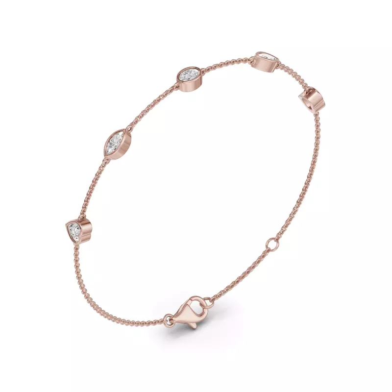14K Rose Gold Soluna Lumira Lab Diamond Bracelet
