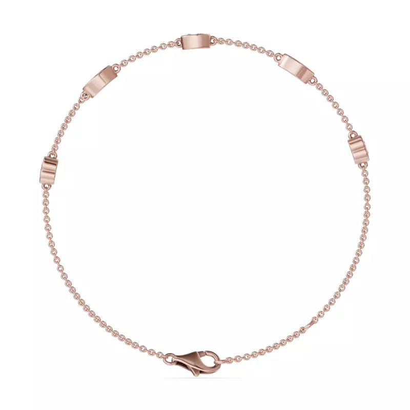 14K Rose Gold Soluna Lumira Lab Diamond Bracelet