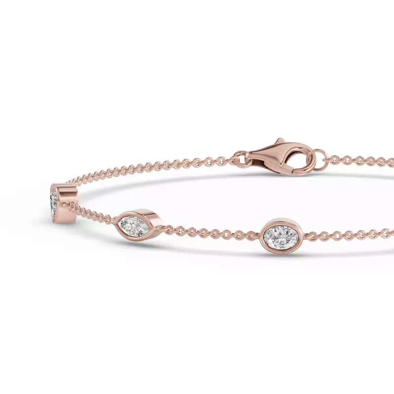 14K Rose Gold Soluna Lumira Lab Diamond Bracelet