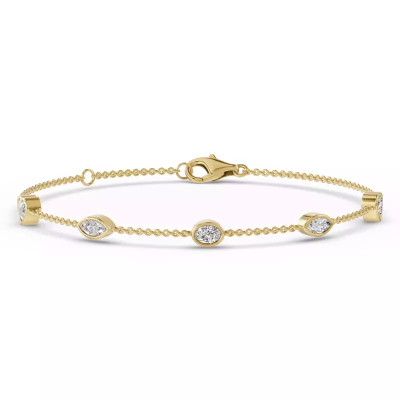 14K Yellow Gold Soluna Lumira Lab Diamond Bracelet