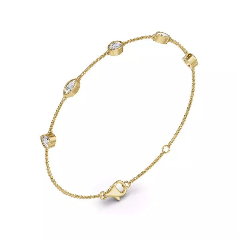 14K Yellow Gold Soluna Lumira Lab Diamond Bracelet