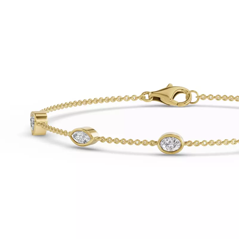 14K Yellow Gold Soluna Lumira Lab Diamond Bracelet