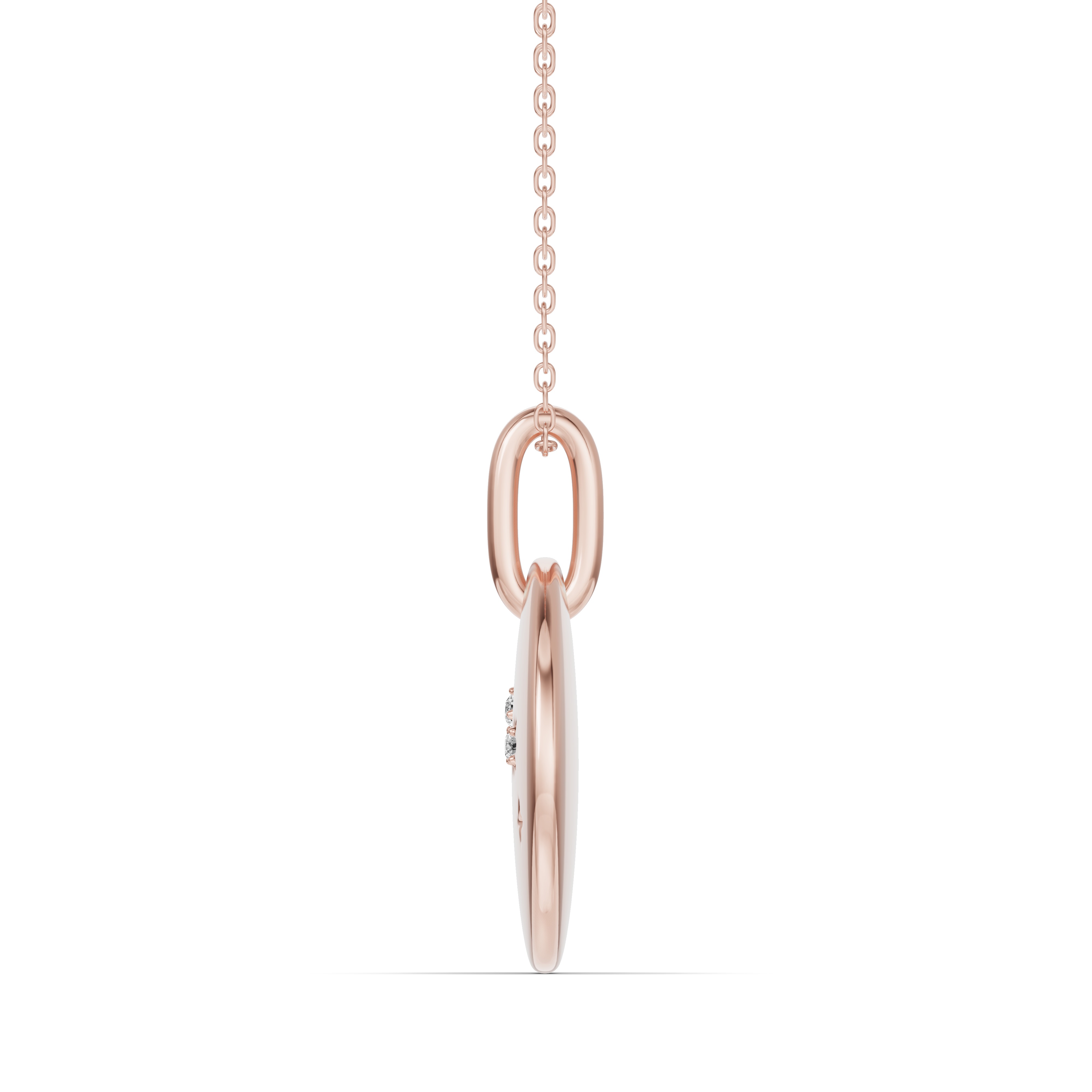 18K Rose Gold Aries Constellation Medallion Pendant