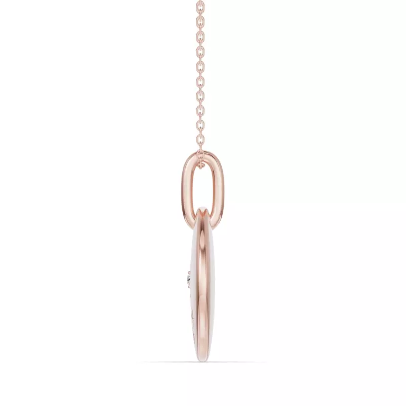 18K Rose Gold Taurus Constellation Medallion Pendant