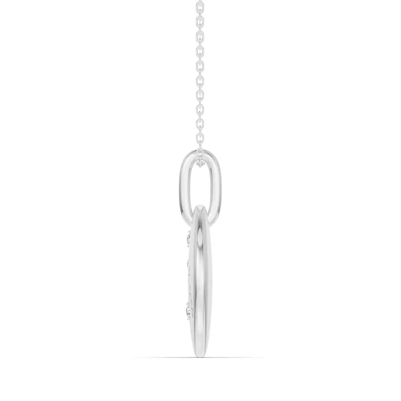 Platinum Gemini Constellation Medallion Pendant