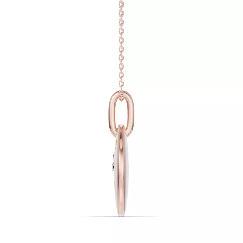 14K Rose Gold Cancer Constellation Medallion Pendant
