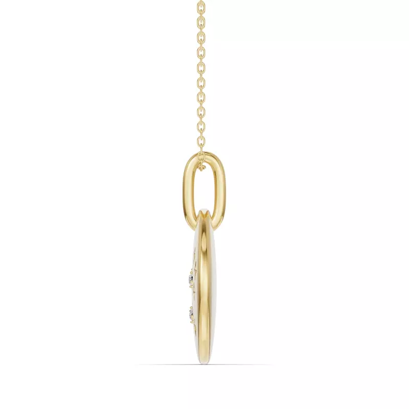 Leo Zodiac Constellation Medallion Necklace