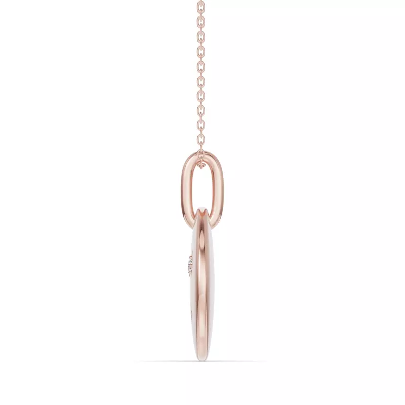 18K Rose Gold Libra Zodiac Constellation Medallion Necklace