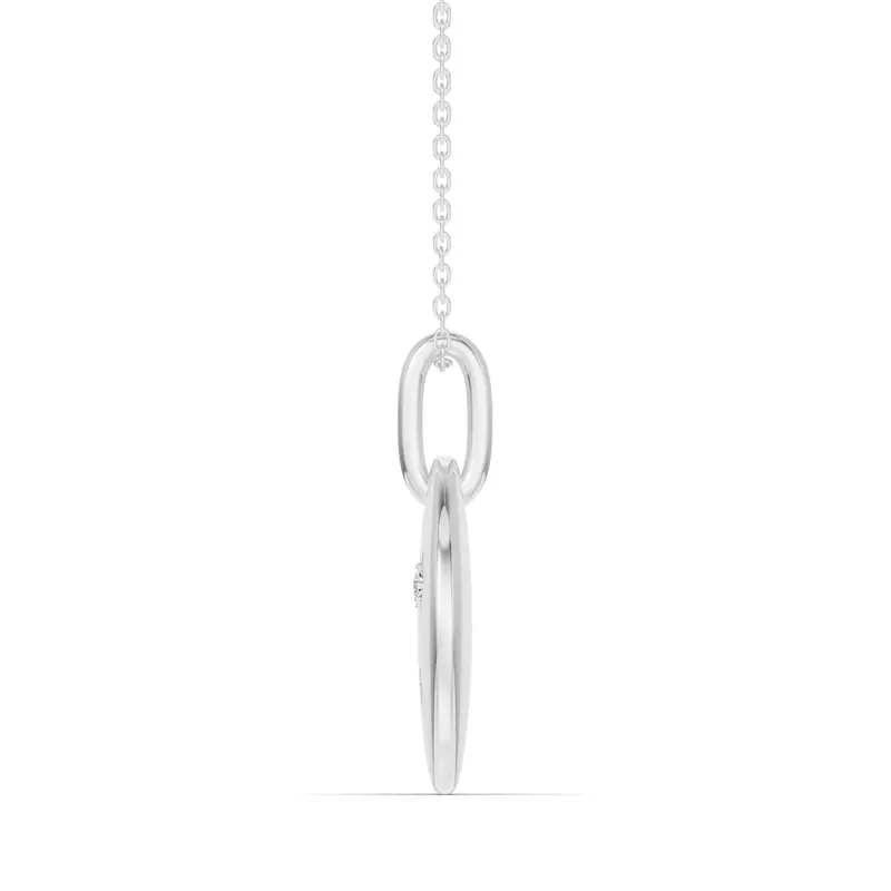 18K White Gold Libra Constellation Medallion Pendant