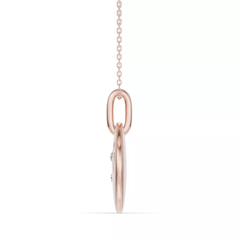 14K Rose Gold Scorpio Zodiac Constellation Medallion Necklace