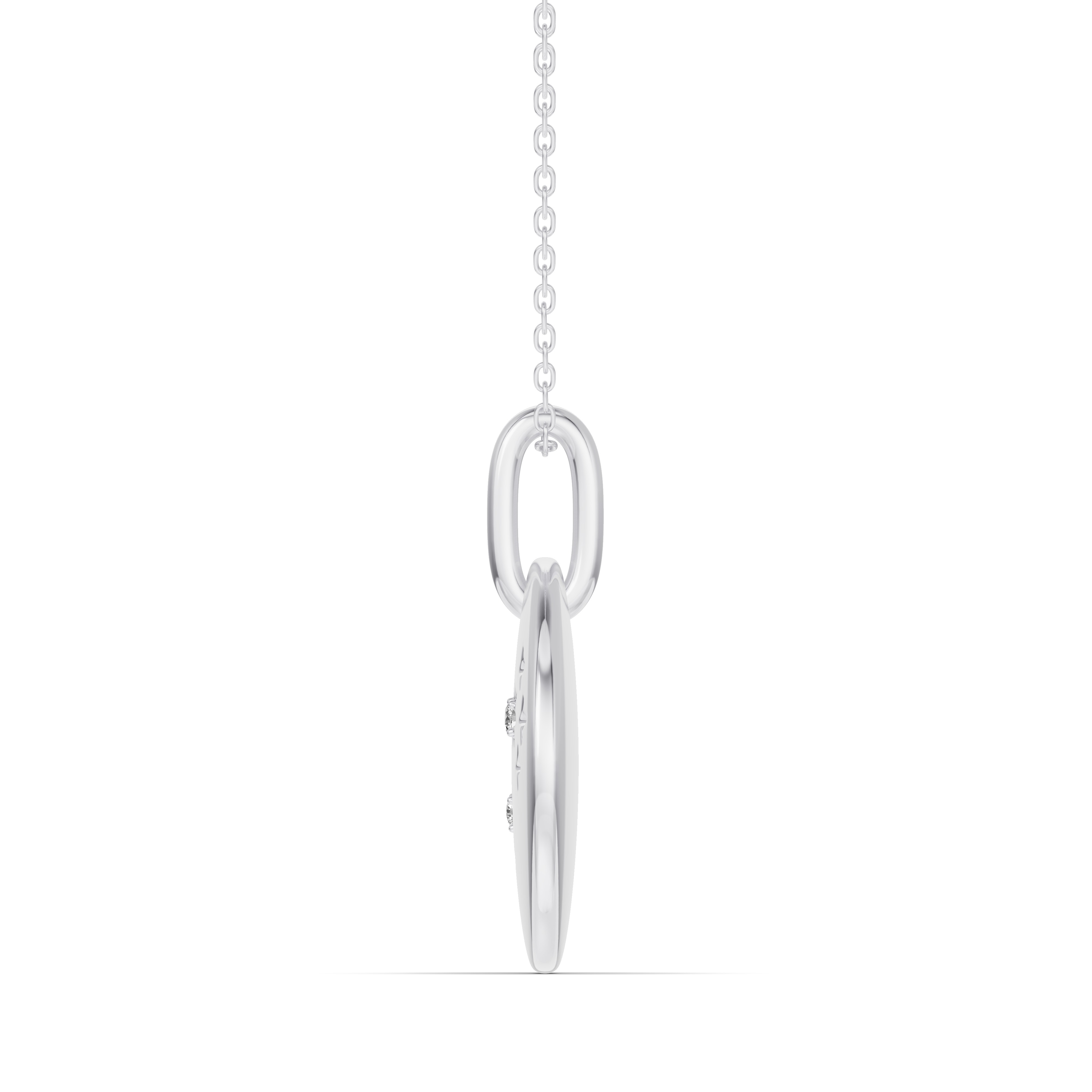 14K White Gold Scorpio Constellation Medallion Pendant