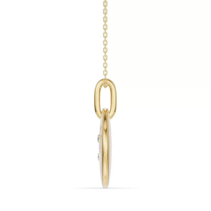 14K Yellow Gold Scorpio Zodiac Constellation Medallion Necklace