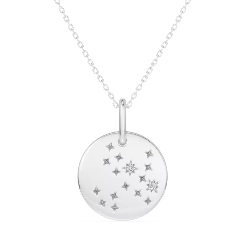 Sagittarius Zodiac Constellation Medallion Necklace