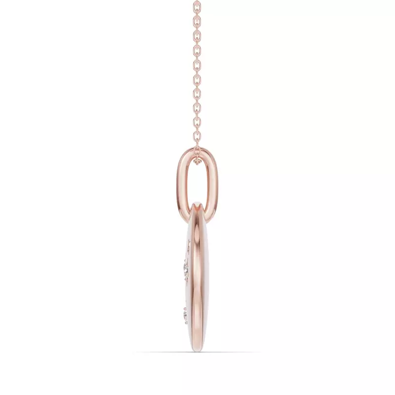 14K Rose Gold Capricorn Zodiac Constellation Medallion Necklace