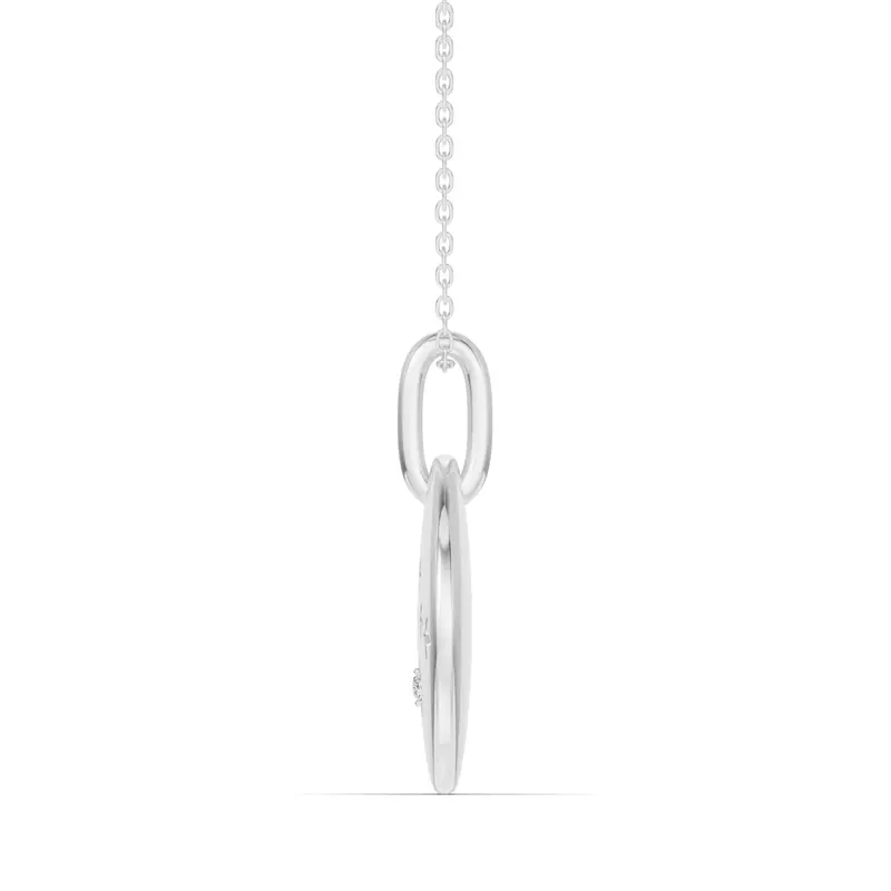 Platinum Aquarius Zodiac Constellation Medallion Necklace