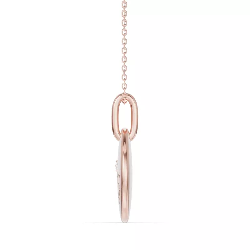 14K Rose Gold Pisces Zodiac Constellation Medallion Necklace