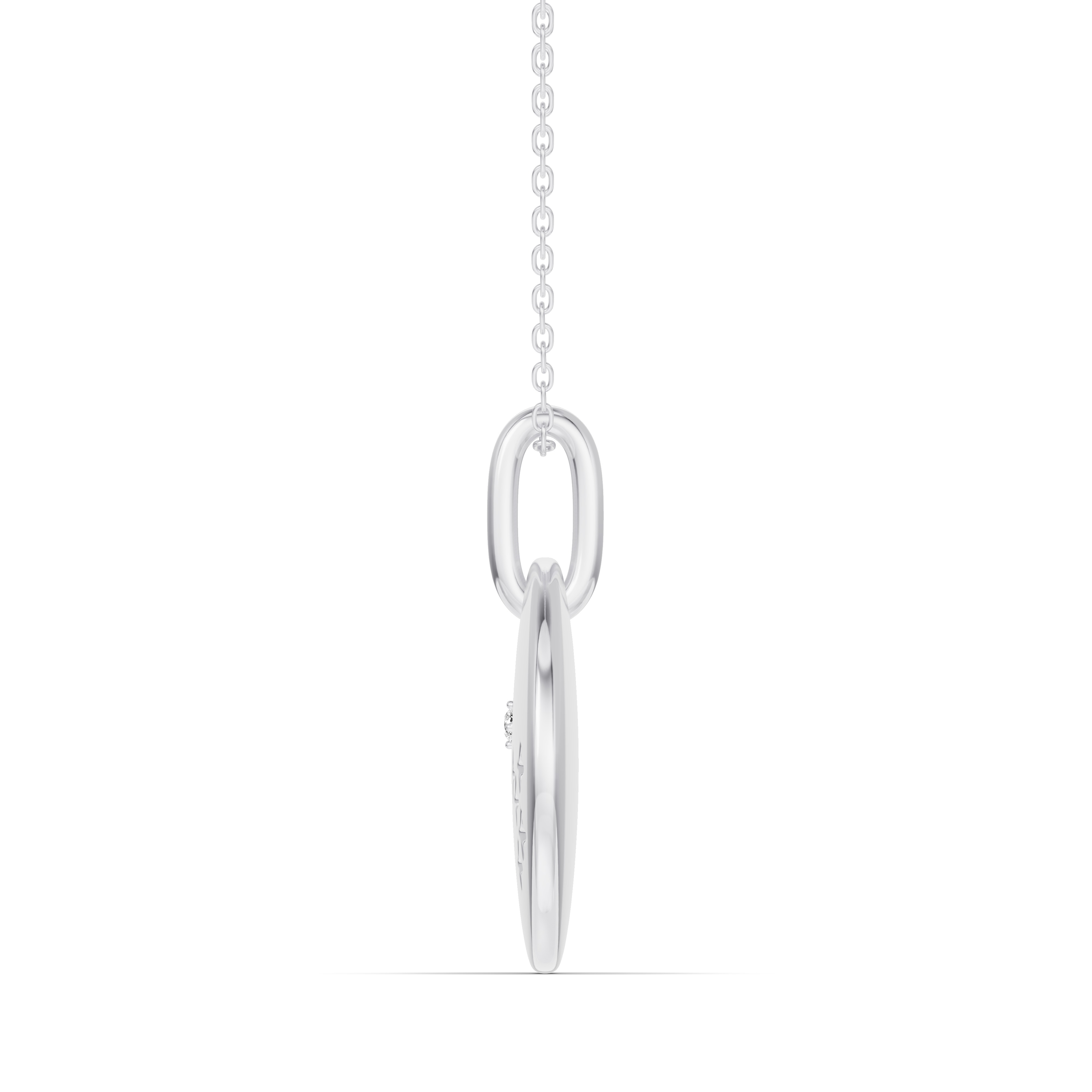 Platinum Pisces Constellation Medallion Pendant