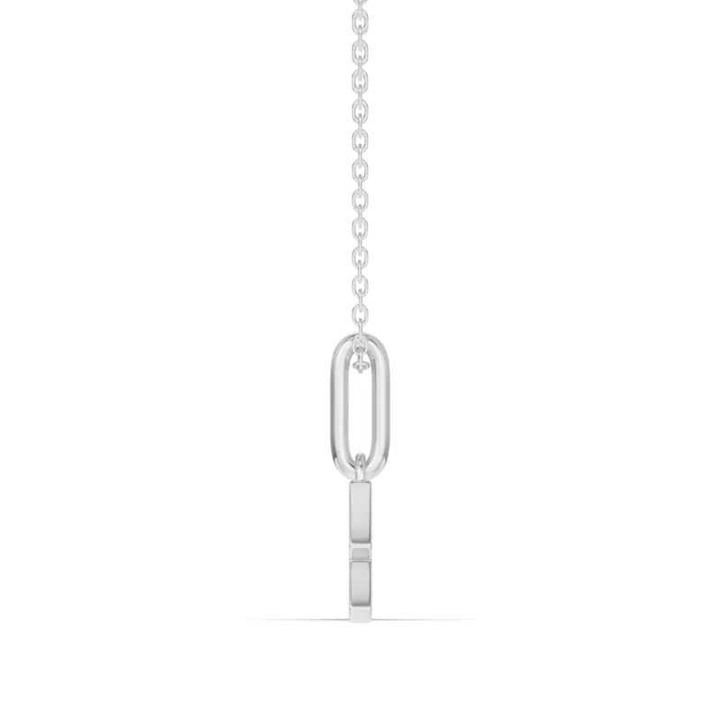 14K White Gold Aquarius Glyph Pendant