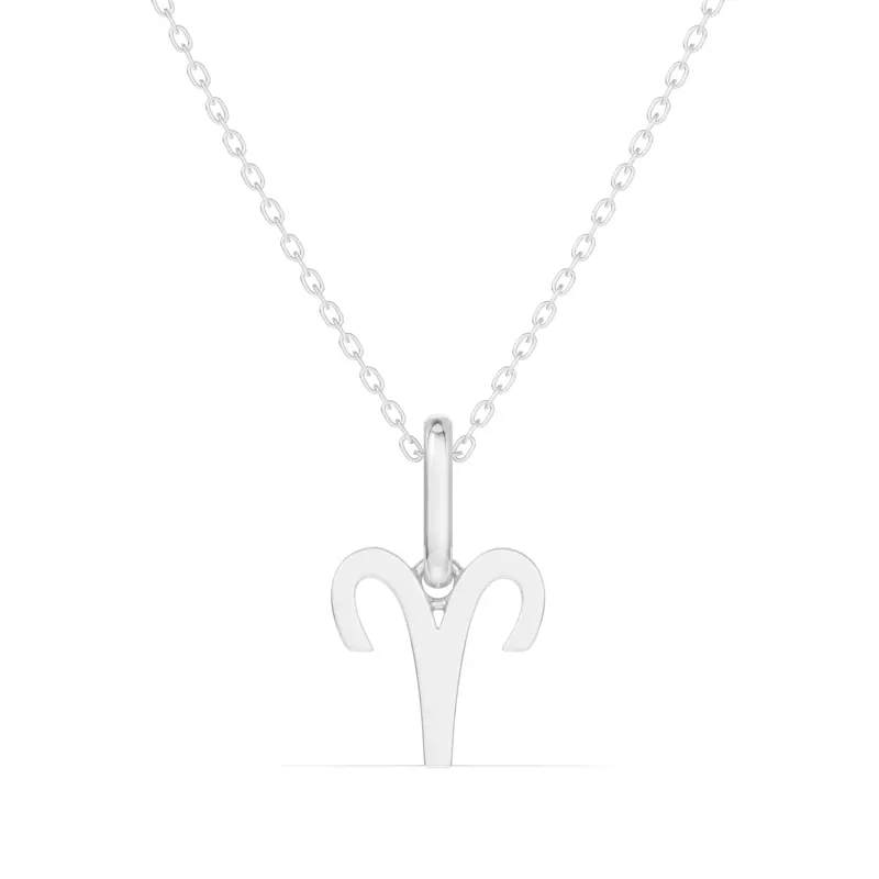 Aries Zodiac Glyph Necklace