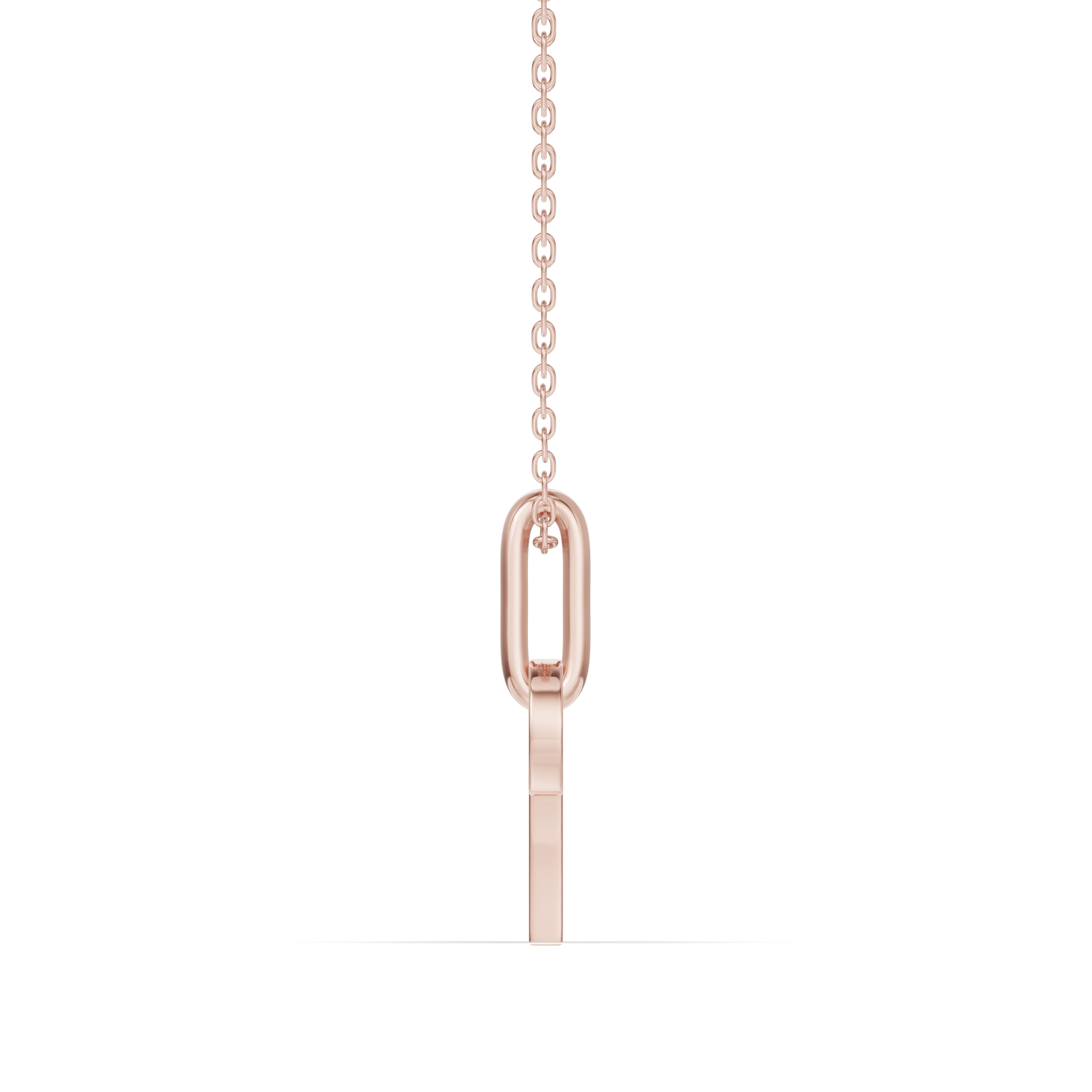 18K Rose Gold Aries Glyph Pendant