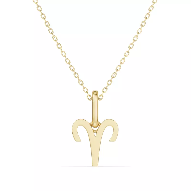 Aries Zodiac Glyph Necklace