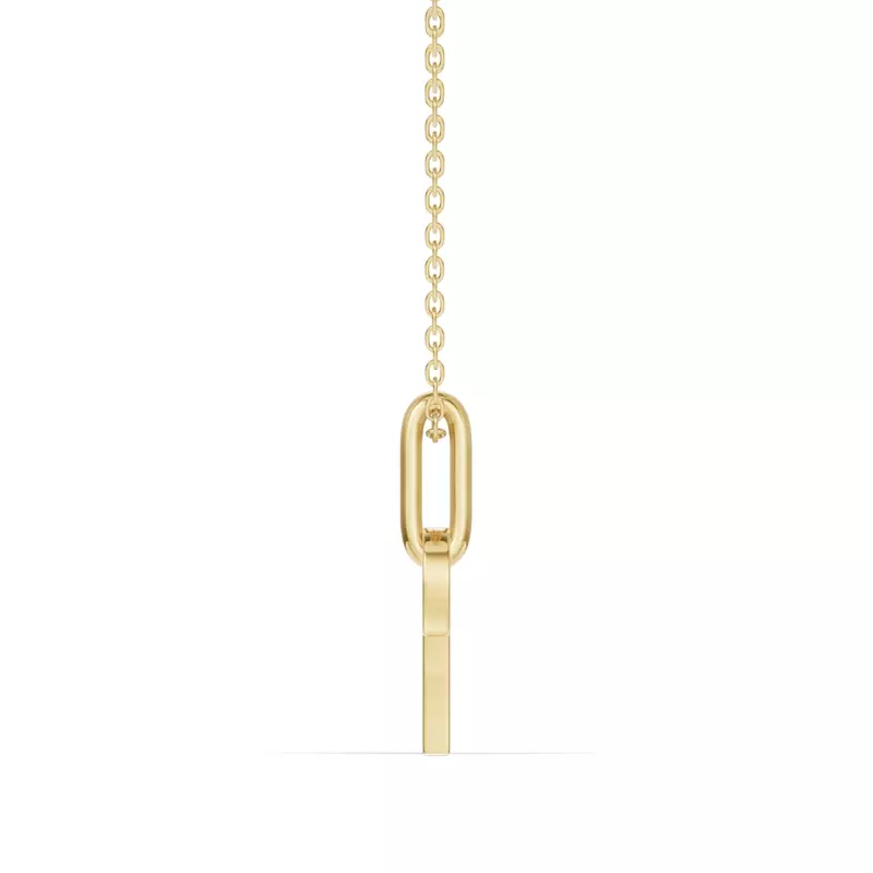 18K Yellow Gold Aries Zodiac Glyph Necklace