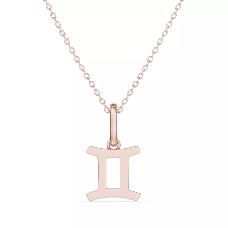 Gemini Zodiac Glyph Necklace