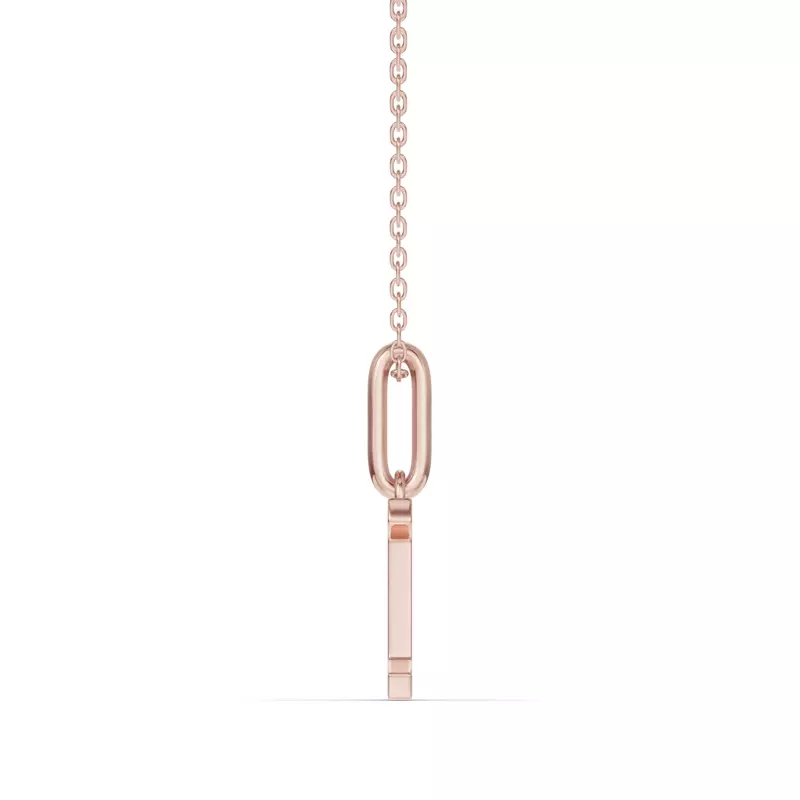 14K Rose Gold Gemini Zodiac Glyph Necklace