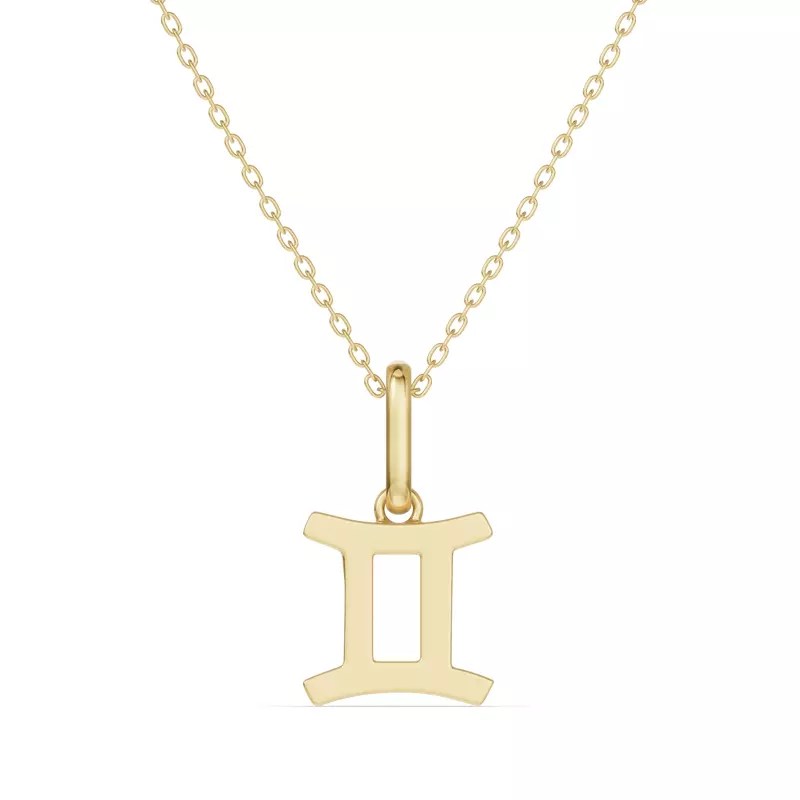 Gemini Zodiac Glyph Necklace