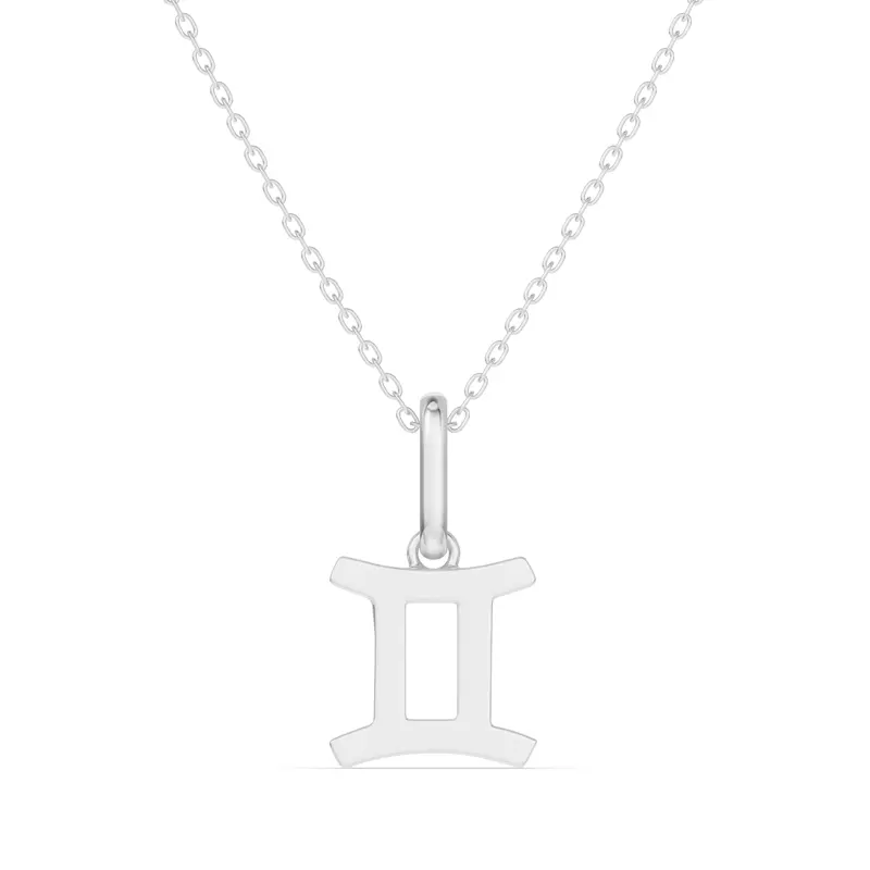 Gemini Zodiac Glyph Pendant