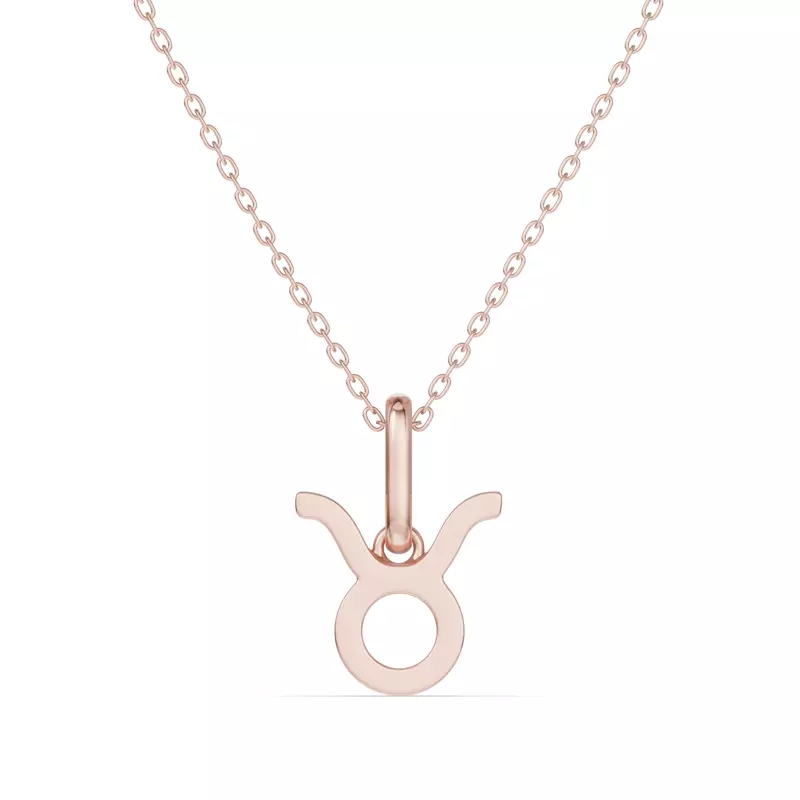 Taurus Zodiac Glyph Necklace