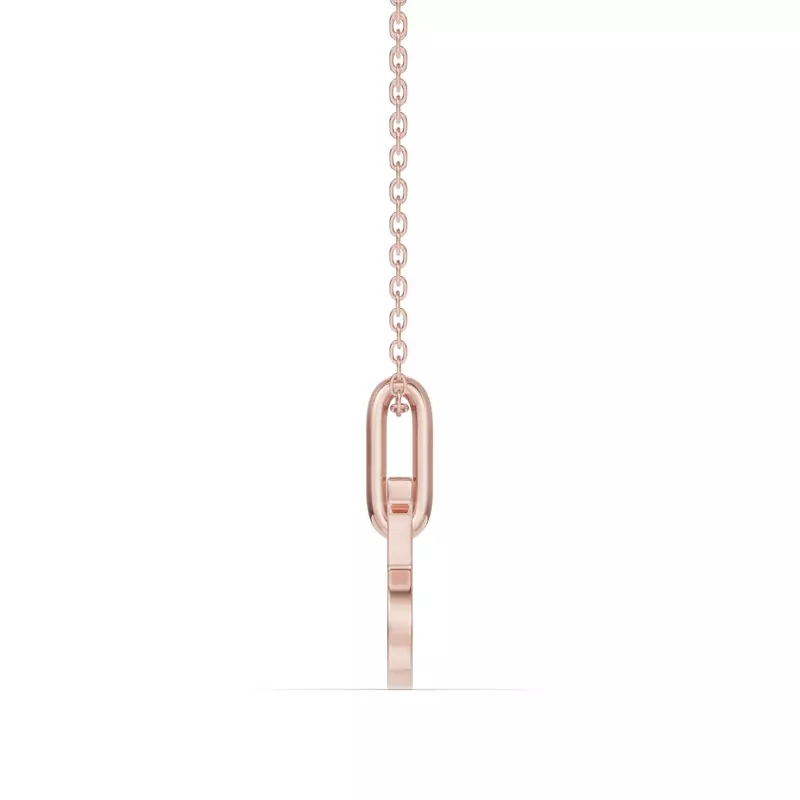 14K Rose Gold Taurus Zodiac Glyph Necklace