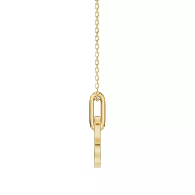 14K Yellow Gold Taurus Zodiac Glyph Necklace