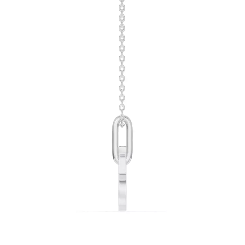 Platinum Taurus Zodiac Glyph Pendant