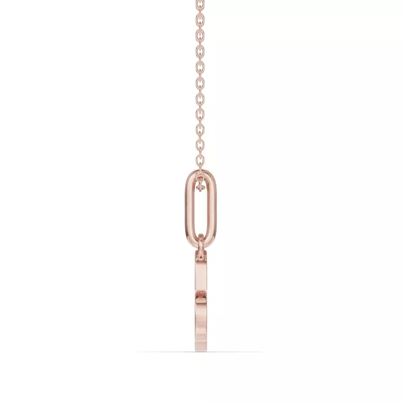 14K Rose Gold Capricorn Zodiac Glyph Necklace
