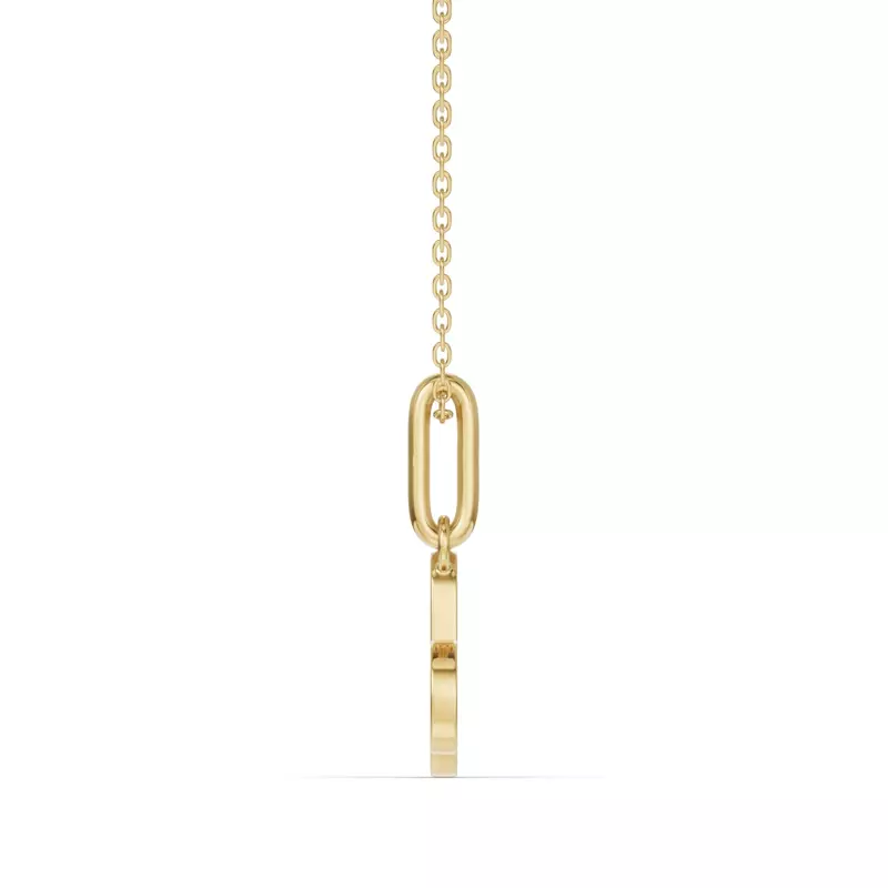 14K Yellow Gold Capricorn Zodiac Glyph Necklace