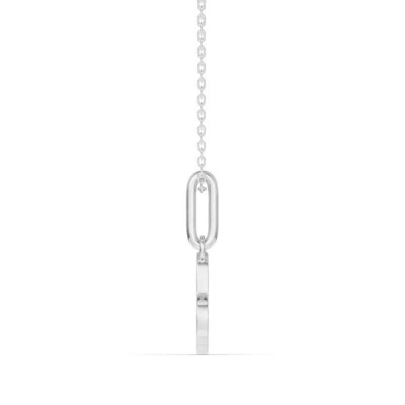 Platinum Capricorn Glyph Pendant