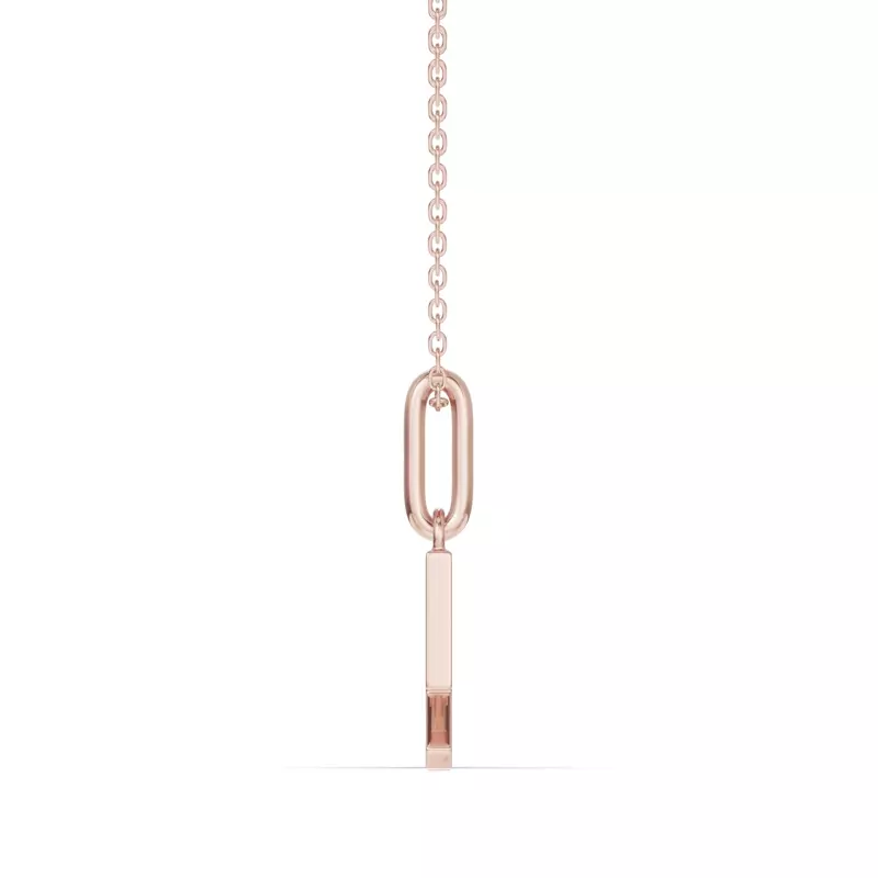 14K Rose Gold Sagittarius Zodiac Glyph Necklace