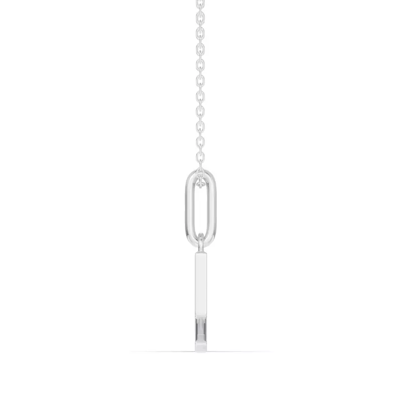 14K White Gold Sagittarius Zodiac Glyph Necklace