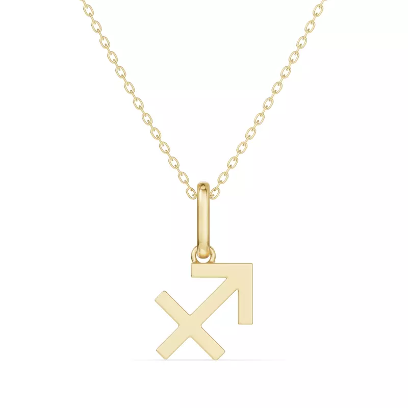 Sagittarius Zodiac Glyph Necklace