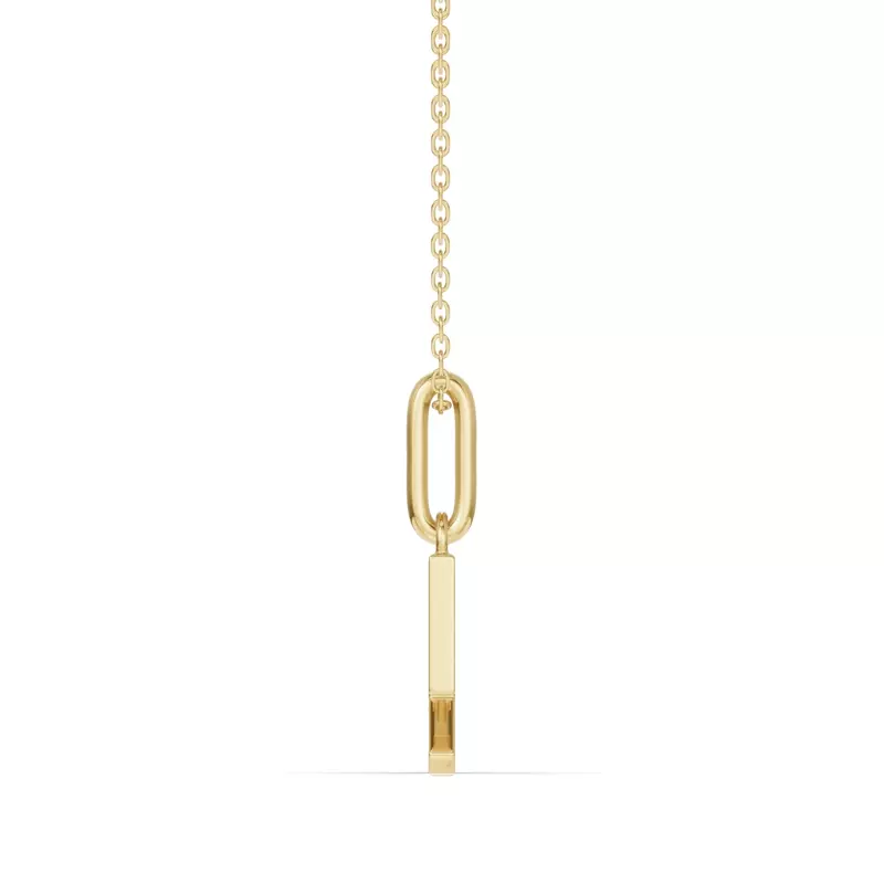 18K Yellow Gold Sagittarius Zodiac Glyph Necklace