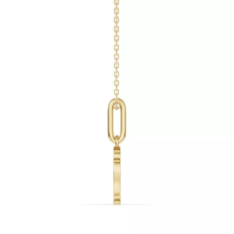 18K Yellow Gold Virgo Glyph Pendant