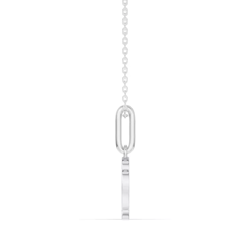 Platinum Virgo Zodiac Glyph Pendant