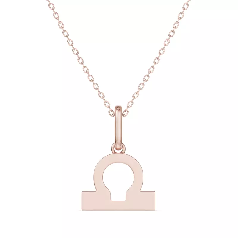 Libra Zodiac Glyph Necklace