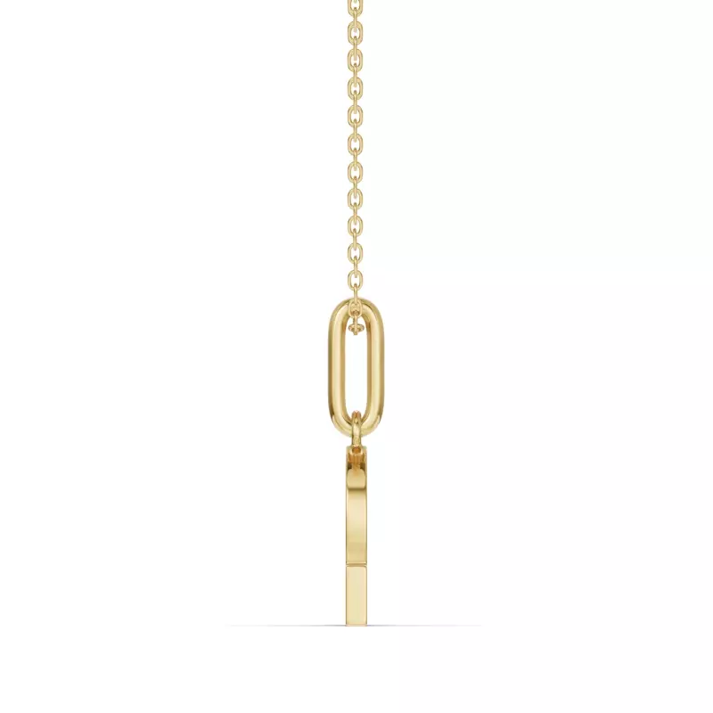 14K Yellow Gold Libra Glyph Pendant
